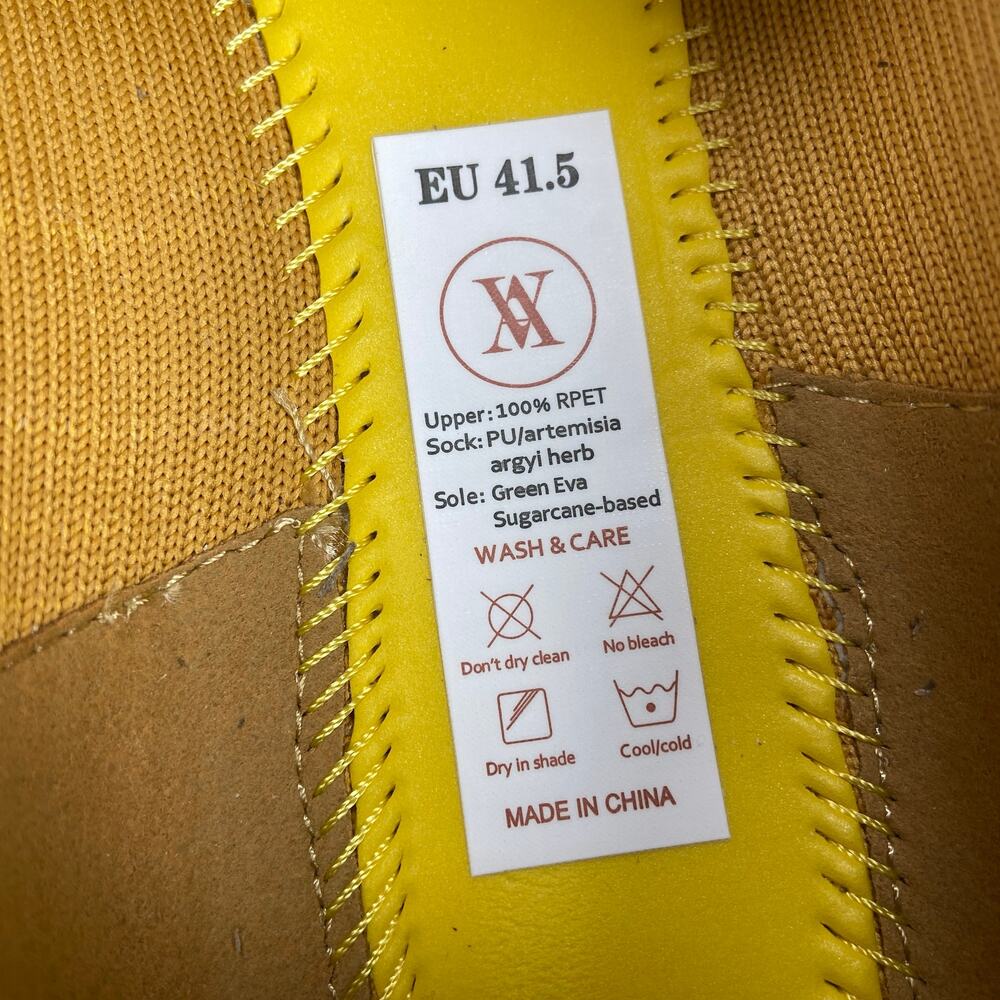 Vivaia Square Toe V Cut Ballet Flat Margot 2.0 Ginger Yellow Size 41 / 9.5 US - Picture 7 of 9